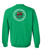 Proud Mean & Nasty Beaver and Moose Left Chest and Back Crewneck Sweatshirt - Gildan Canada (sewn Internationally) - Unisex