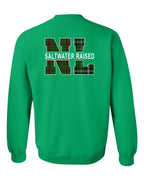 NFLD and Labrador Saltwater Raised Left Chest and Back Crewneck Sweatshirt - Unisex
