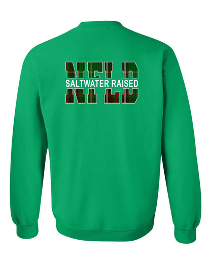 Newfoundland Saltwater Raised Left Chest and Back Sweatshirt Printed NOT STITCHED