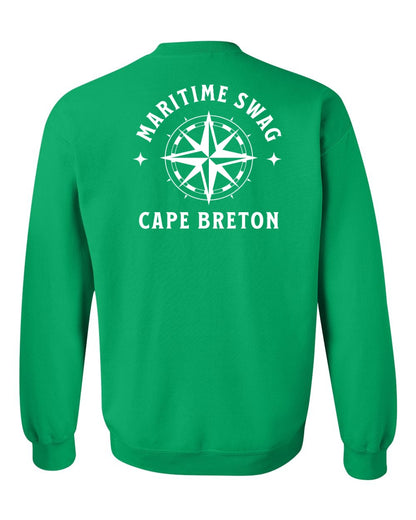 Maritime Swag Cape Breton Compass Left Chest and Back Crewneck Sweatshirt