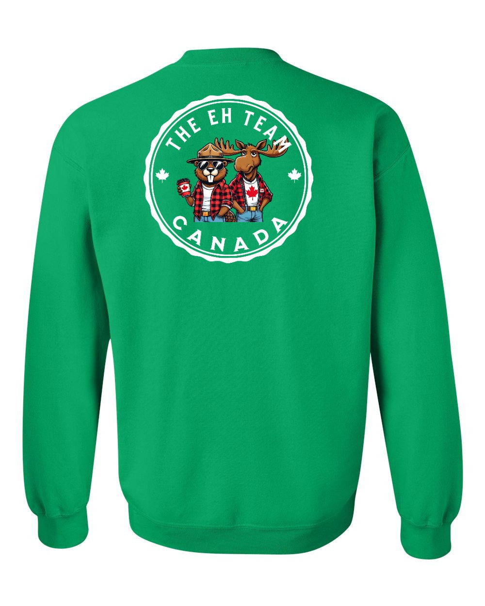 Eh Team Left Chest and Back Crewneck Sweatshirt - Gildan Canada (sewn Internationally) - Unisex