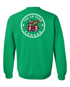 Eh Team Left Chest and Back Crewneck Sweatshirt - Gildan Canada (sewn Internationally) - Unisex
