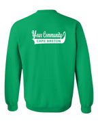 Custom Your Community Swoop (CB) Left Chest and Back Crewneck Sweatshirt - Unisex