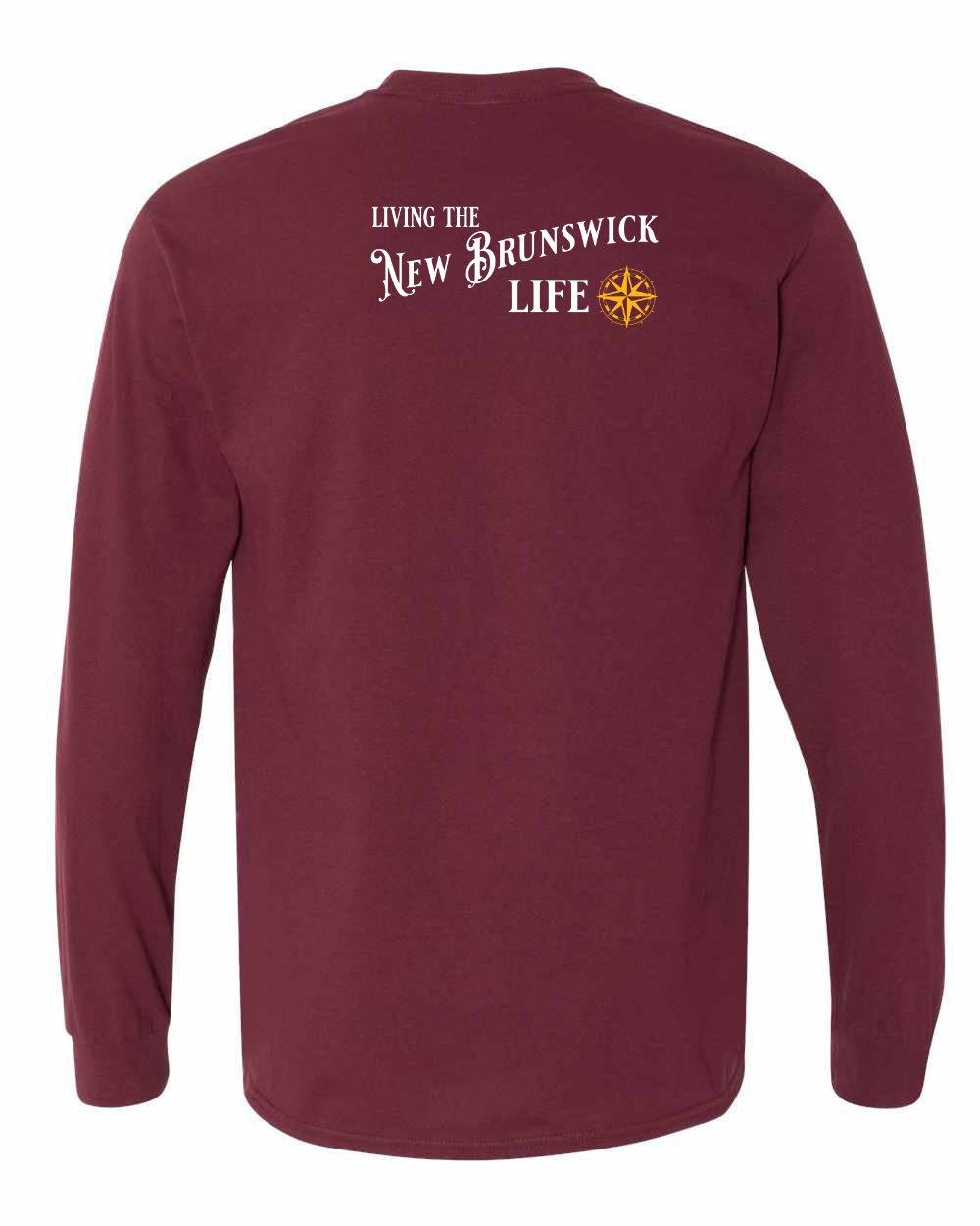 Living the NB Life yellow Left Chest and Back Long Sleeve Tee - Unisex