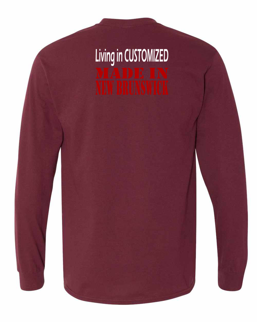 Living in Custom Made in NB Left Chest and Back Long Sleeve Tee - Unisex