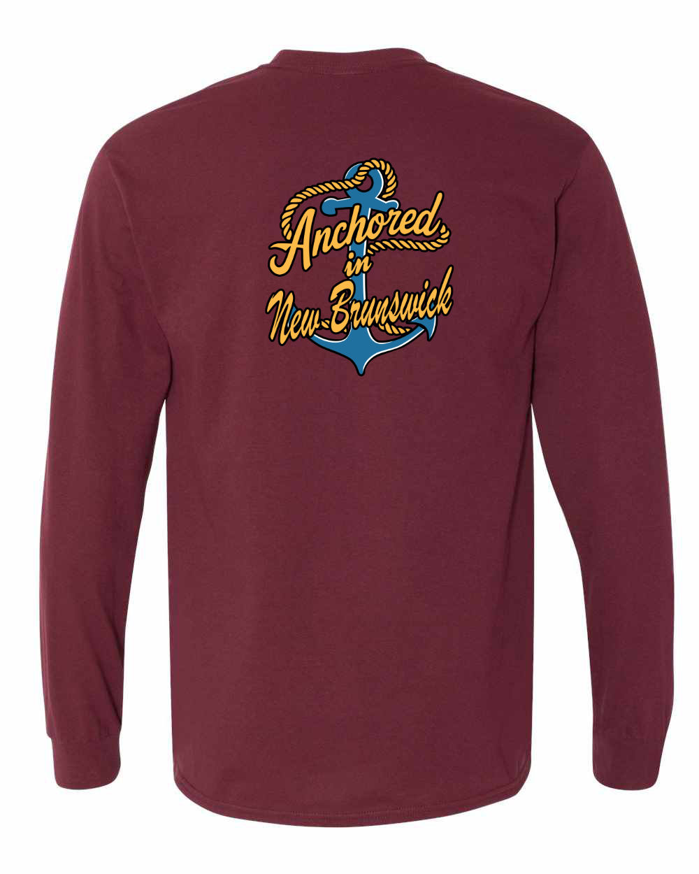 Anchored in NB Left Chest and Back Long Sleeve Tee - Unisex