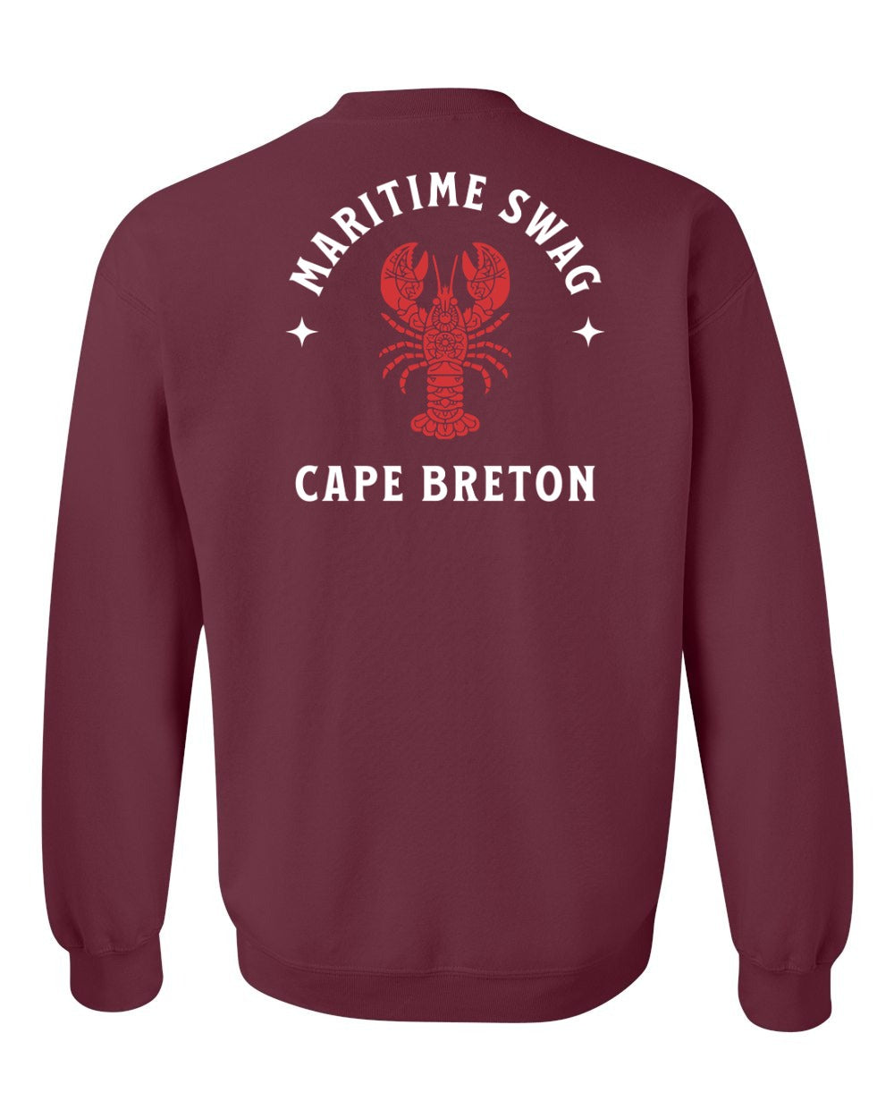 Maritime Swag CB Mandala Red Lobster Left Chest and Back Crewneck Sweatshirt - Unisex