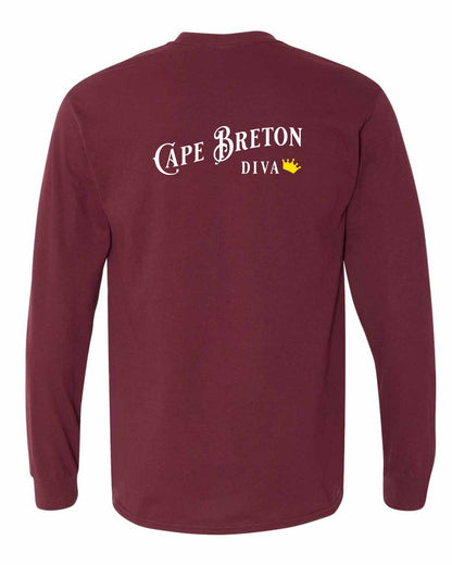 Cape Breton Diva Left Chest and Back Long Sleeve Tee