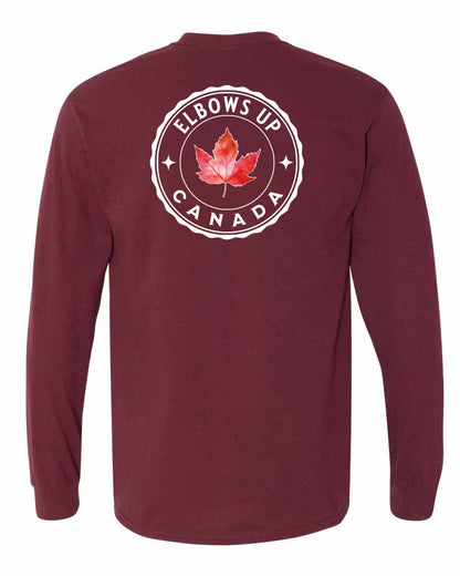 Elbows up Leaf Left Chest and Back Long Sleeve