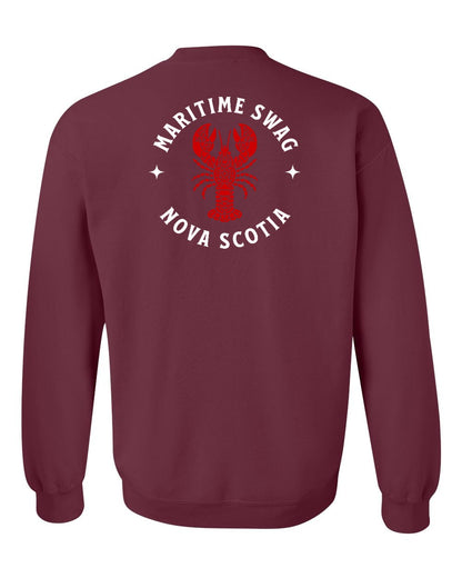 Maritime Swag Nova Scotia Mandala Red Lobster Left Chest and Back crew-neck