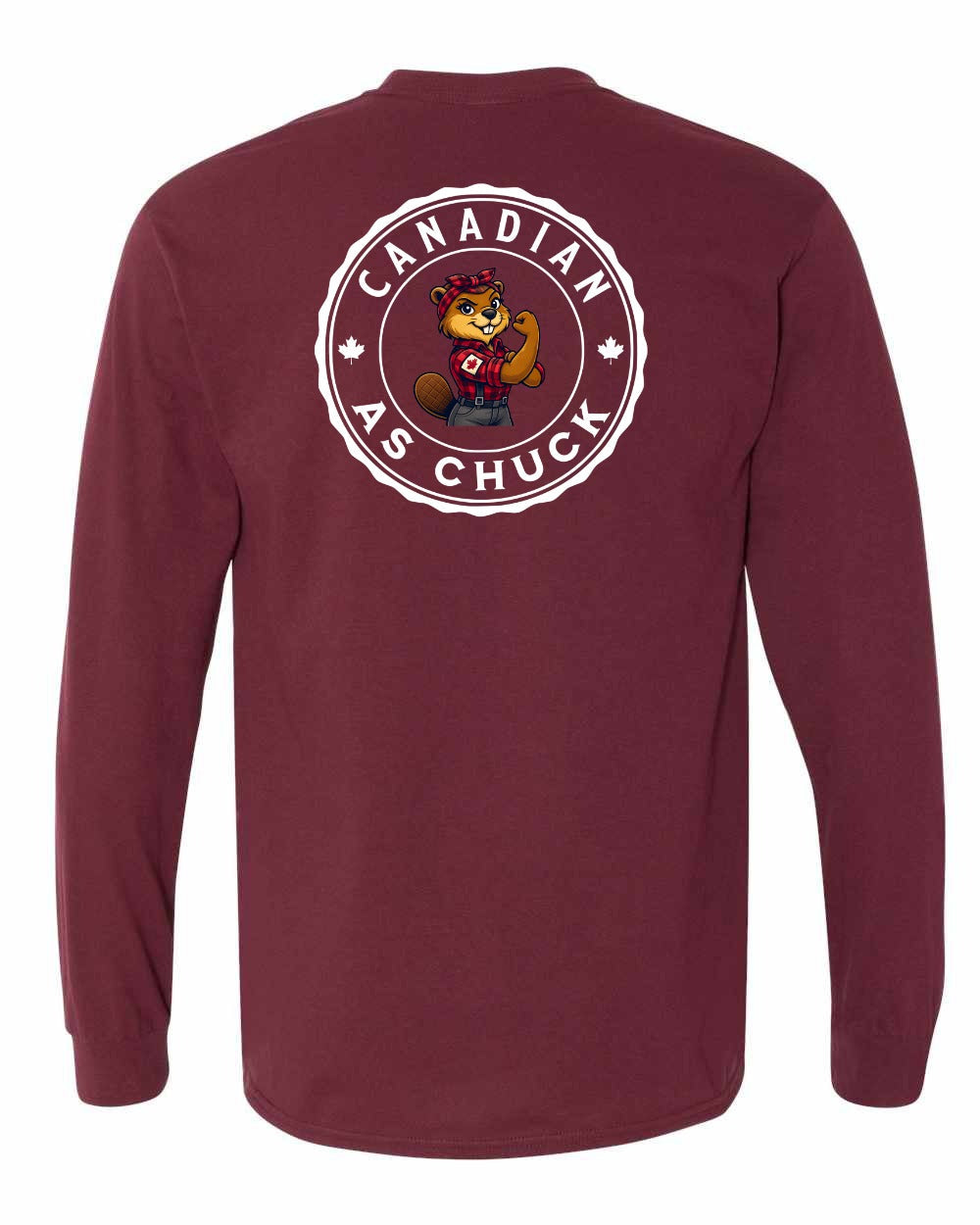 CDN as Chuck Rosie Flex Left Chest and Back Long Sleeve - Gildan Canada (sewn Internationally) - Unisex