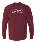 Just a NS Guy Blue Left Chest and Back Long Sleeve Tee - Unisex