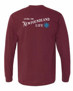 Living the NFLD Life blue Left Chest and Back Long Sleeve - Unisex