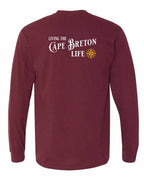 Living the CB Life yellow Left Chest and Back Long Sleeve Tee - Unisex