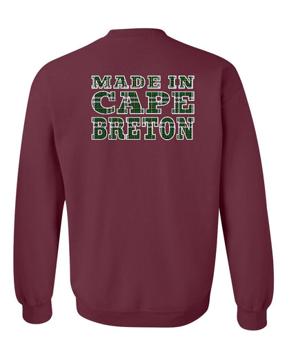Made In Cape Breton Tartan Left Chest and Back Crewneck Sweatshirt