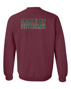 Made In NFLD ( Tartan Lettering) Left Chest and Back Crewneck Sweatshirt - Unisex