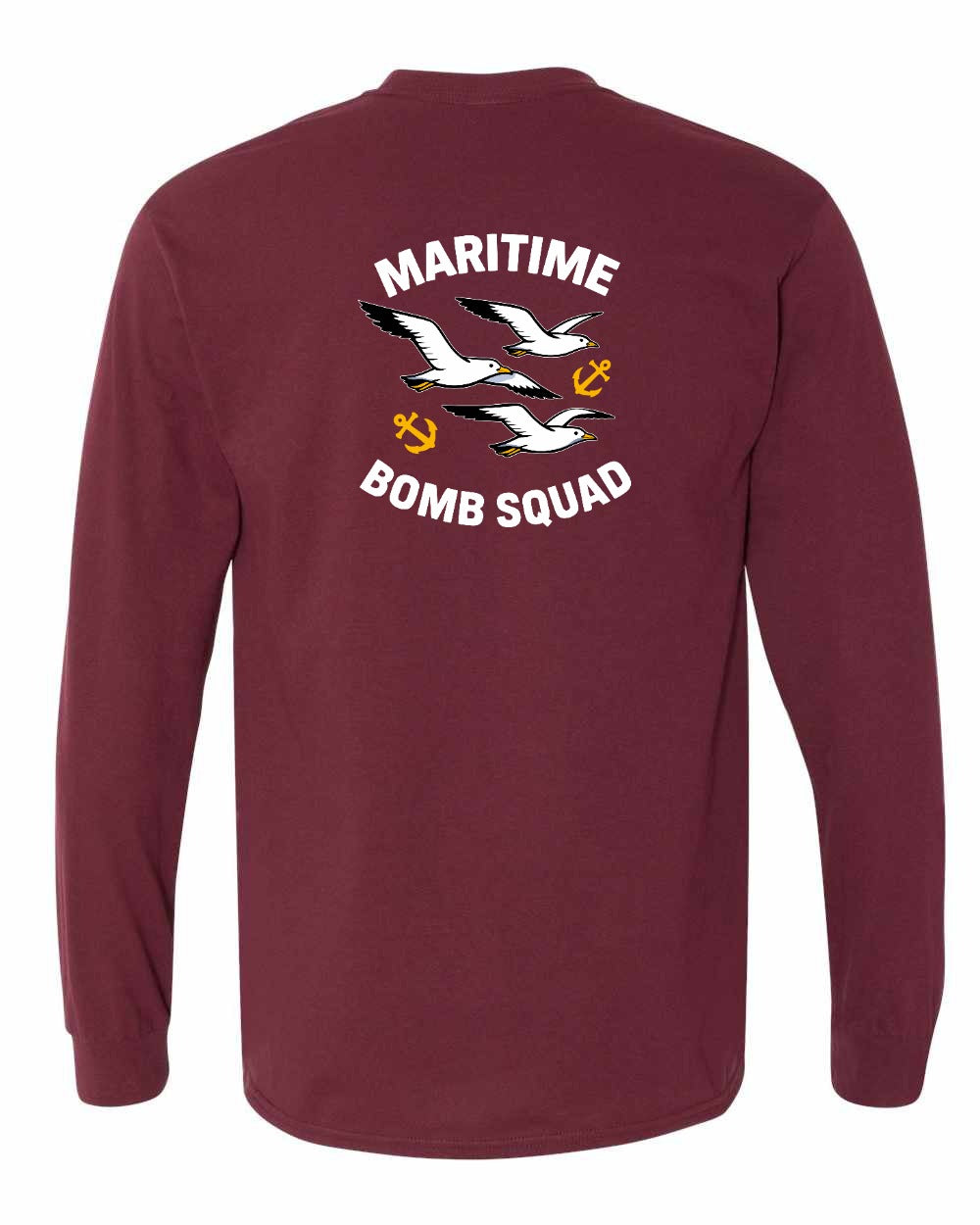 Maritime Bomb Squad Left Chest & Back Long Sleeve Tee - Unisex
