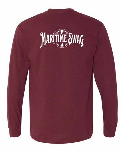 Maritime Swag Logo Left Chest and Back Long Sleeve Tee
