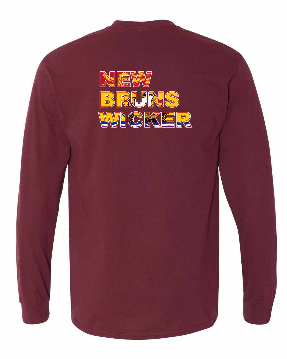 New Bruns Wicker Left Chest and Back Long Sleeve Tee