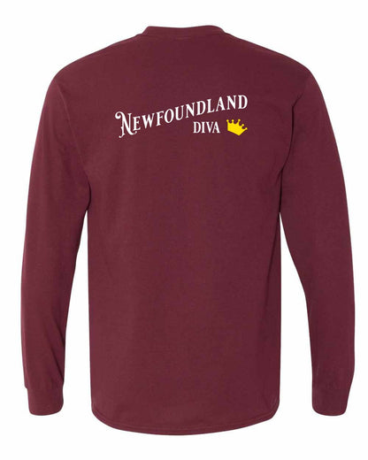 Newfoundland Diva Left Chest and Back Long Sleeve