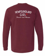 NFLD Girl Forever and Always Left Chest & Back Long Sleeve Tee - Unisex