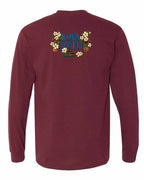 NS Flowers Left Chest and Back Long Sleeve Tee - Unisex