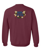 NS Flowers Left Chest and Back Crewneck Sweatshirt - Unisex