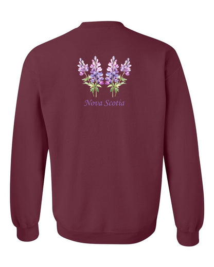Nova Scotia Lupins Left Chest and Back crew-neck