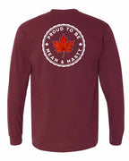 Proud Mean & Nasty Leaf Left Chest and Back Long Sleeve - Gildan Canada (sewn Internationally) - Unisex