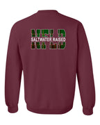 NFLD Saltwater Raised Left Chest and Back Crewneck Sweatshirt - Unisex