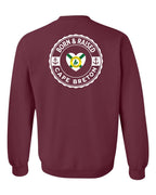 Born and Raised CB Heart Flag Left Chest & Back Crewneck Sweatshirt - Unisex