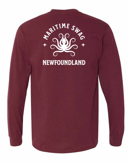 Maritime Swag Newfoundland Octopus Left Chest and Back Long Sleeve