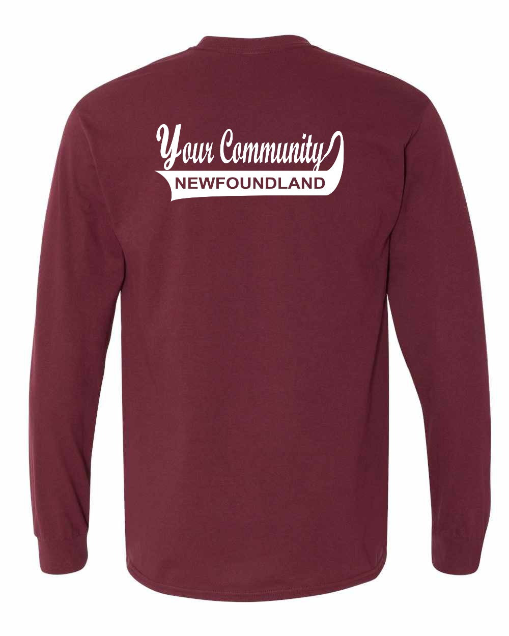 Custom Your Community Swoop (NFLD) Left Chest and Back Long Sleeve - Unisex
