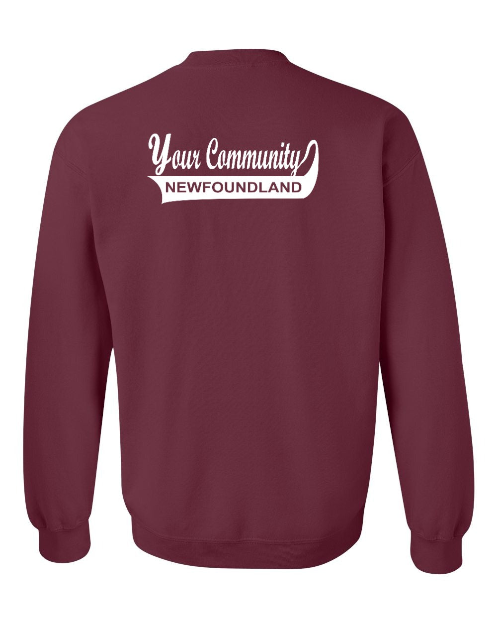Custom Your Community Swoop (NFLD) Left Chest and Back Crewneck Sweatshirt - Unisex