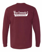 Custom Your Community Swoop (NS) Left Chest and Back Long Sleeve Tee - Unisex