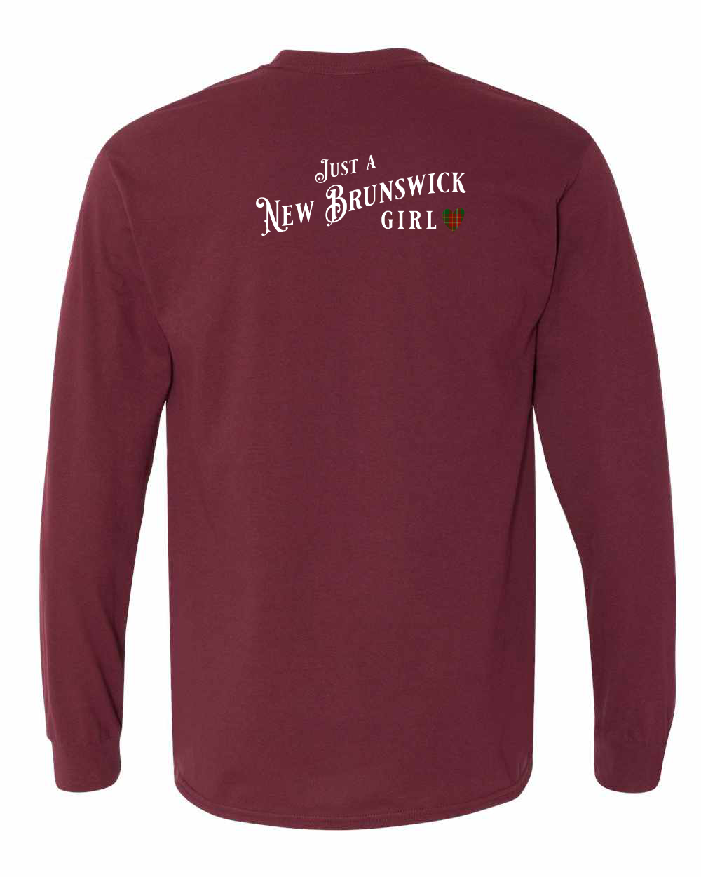 Just a NB Girl Tartan Left Chest and Back Long Sleeve Tee - Unisex