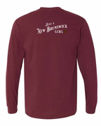 Just a NB Girl Tartan Left Chest and Back Long Sleeve Tee - Unisex