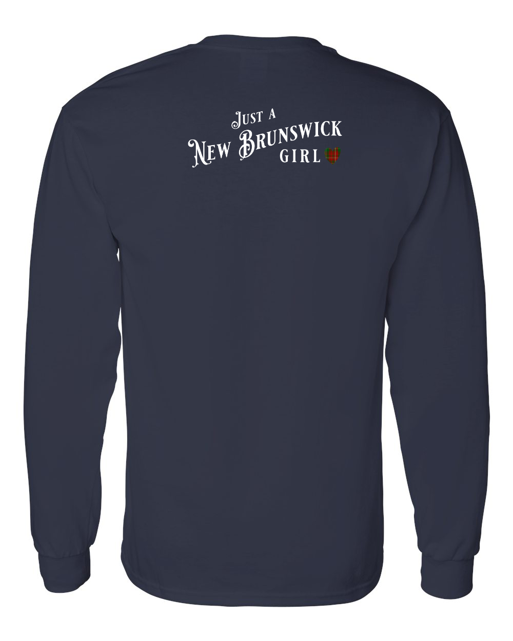 Just a NB Girl Tartan Left Chest and Back Long Sleeve Tee - Unisex