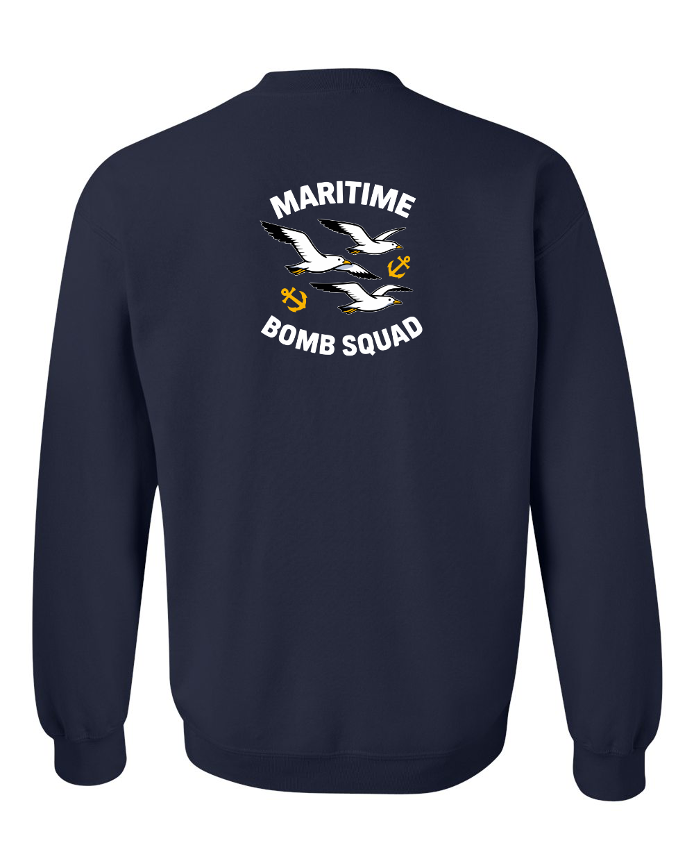 Maritime Bomb Squad Left Chest and Back Crewneck Sweatshirt - Unisex