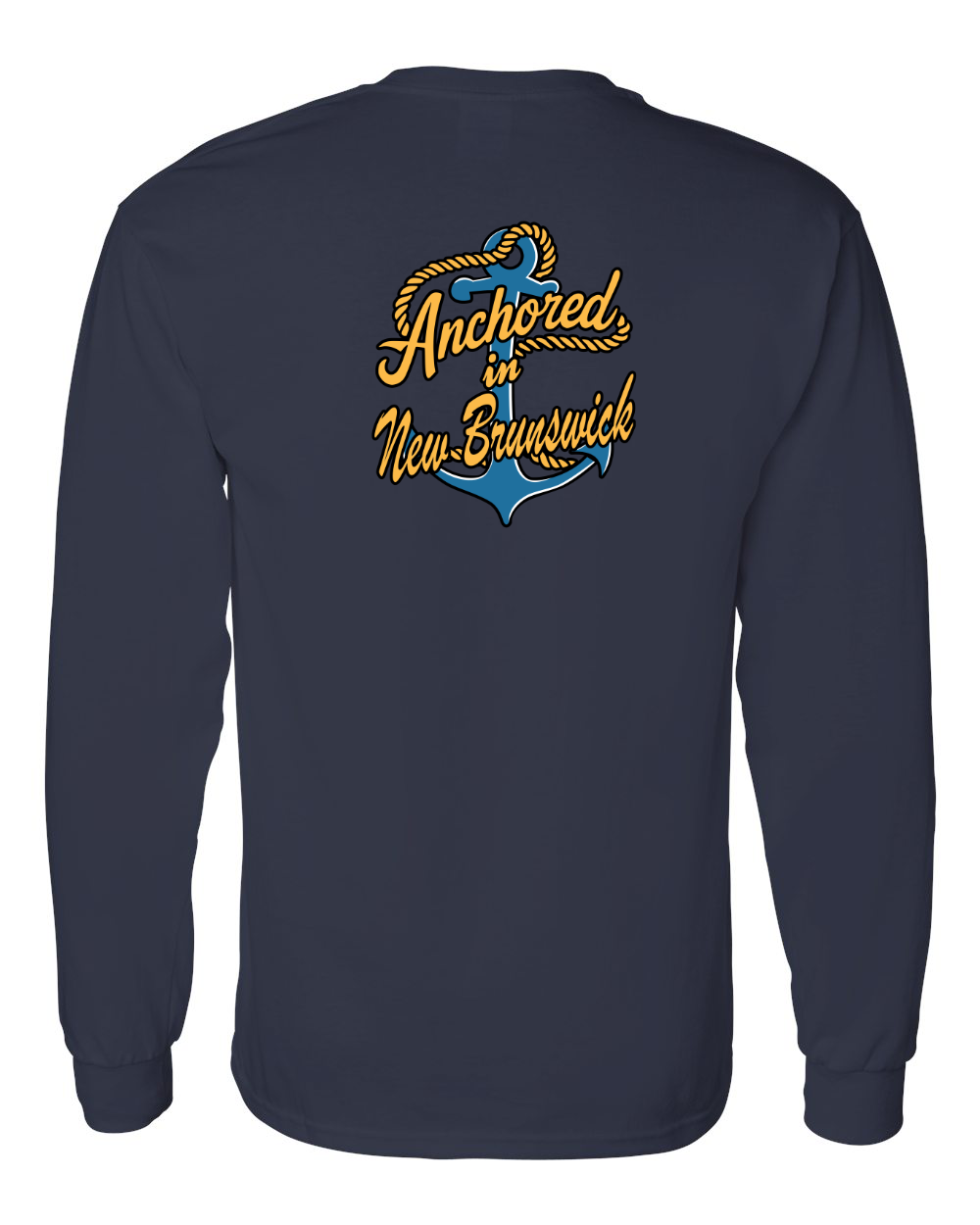 Anchored in NB Left Chest and Back Long Sleeve Tee - Unisex