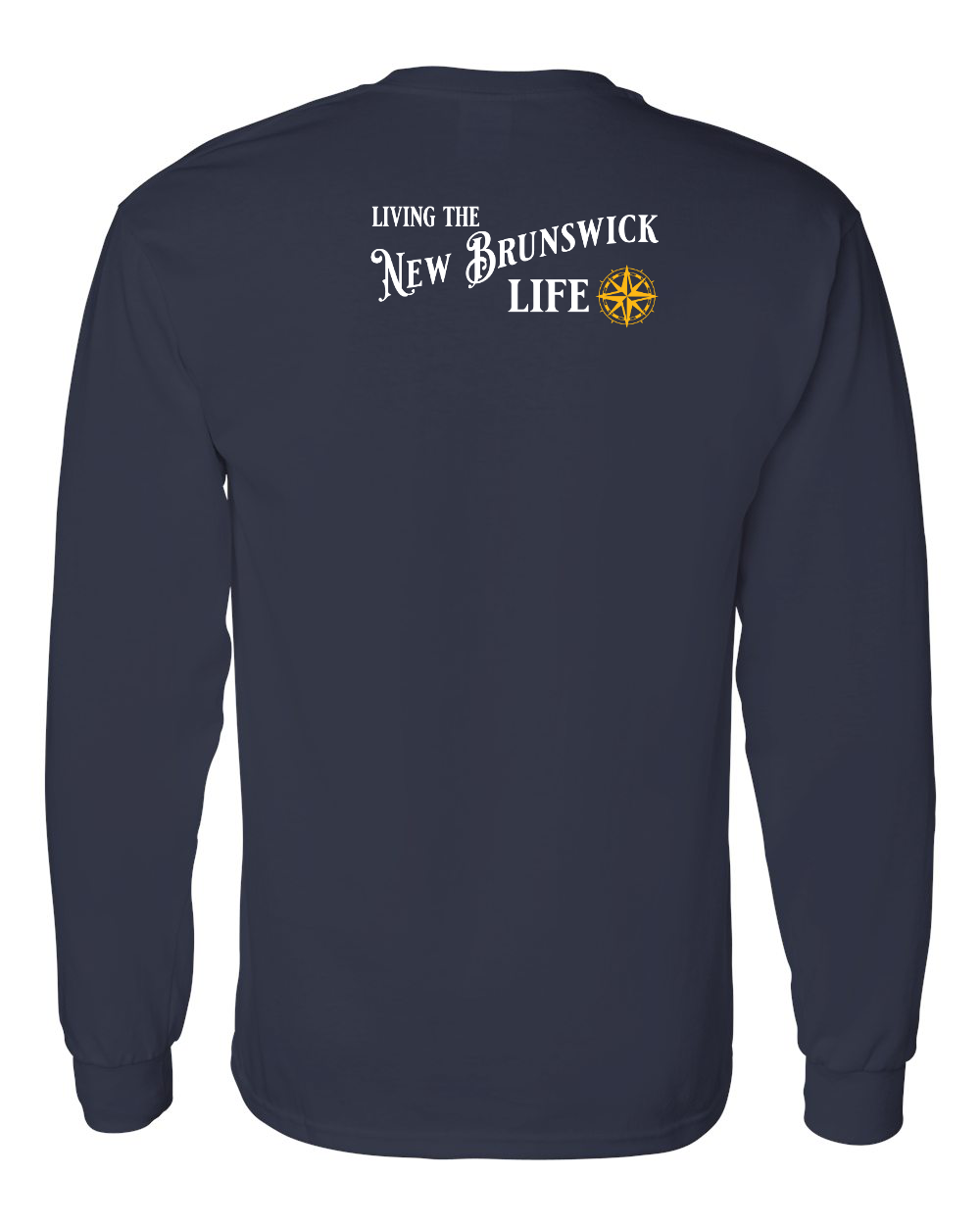 Living the NB Life yellow Left Chest and Back Long Sleeve Tee - Unisex
