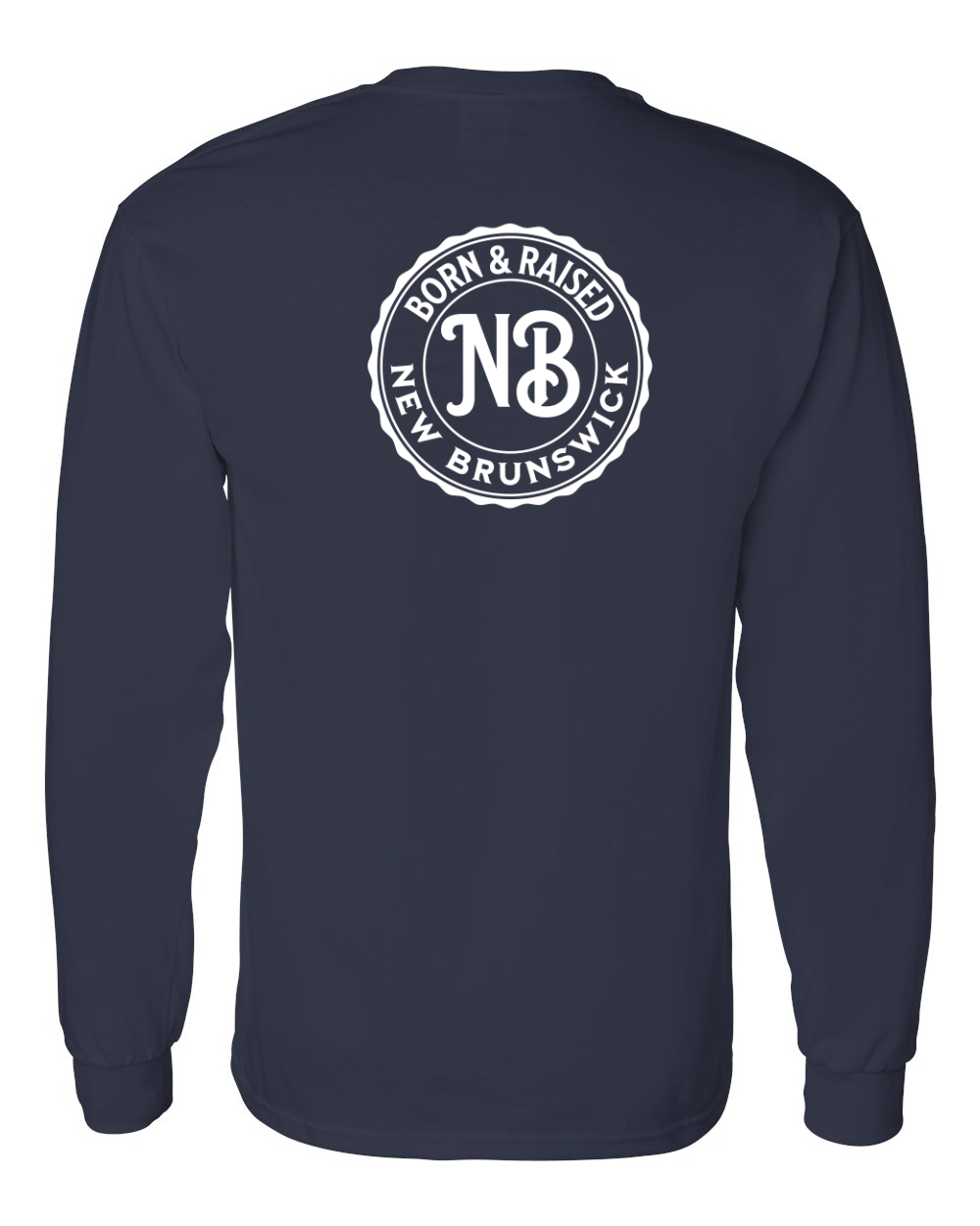 Born & Raised NB Left Chest and Back Long Sleeve Tee - Unisex