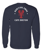 Maritime Swag CB Mandala Red Lobster Left Chest and Back Long Sleeve Tee - Unisex