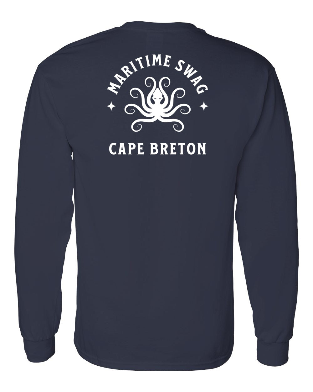 Maritime Swag Cape Breton Octopus Left Chest and Back Long Sleeve Tee