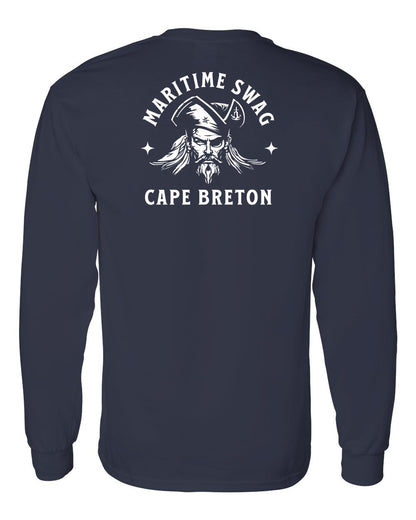 Maritime Swag Cape Breton Pirate Left Chest and Back Long Sleeve Tee