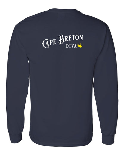 Cape Breton Diva Left Chest and Back Long Sleeve Tee