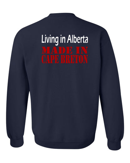 Living Alberta Made in Cape Breton Left Chest and Back Crewneck Sweatshirt