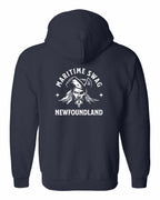 Maritime Swag NFLD Pirate Left Chest and Back Zip Hoodie - Unisex