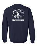 Maritime Swag NFLD Pirate Left Chest and Back Crewneck Sweatshirt - Unisex