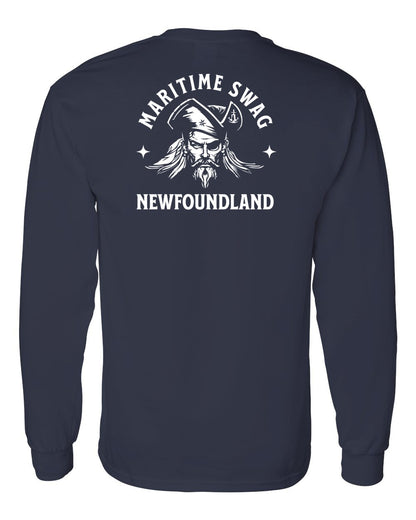 Maritime Swag Newfoundland Pirate Left Chest and Back Long Sleeve